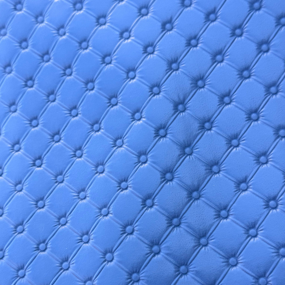 Quilted texture vinyl/faux leather blue