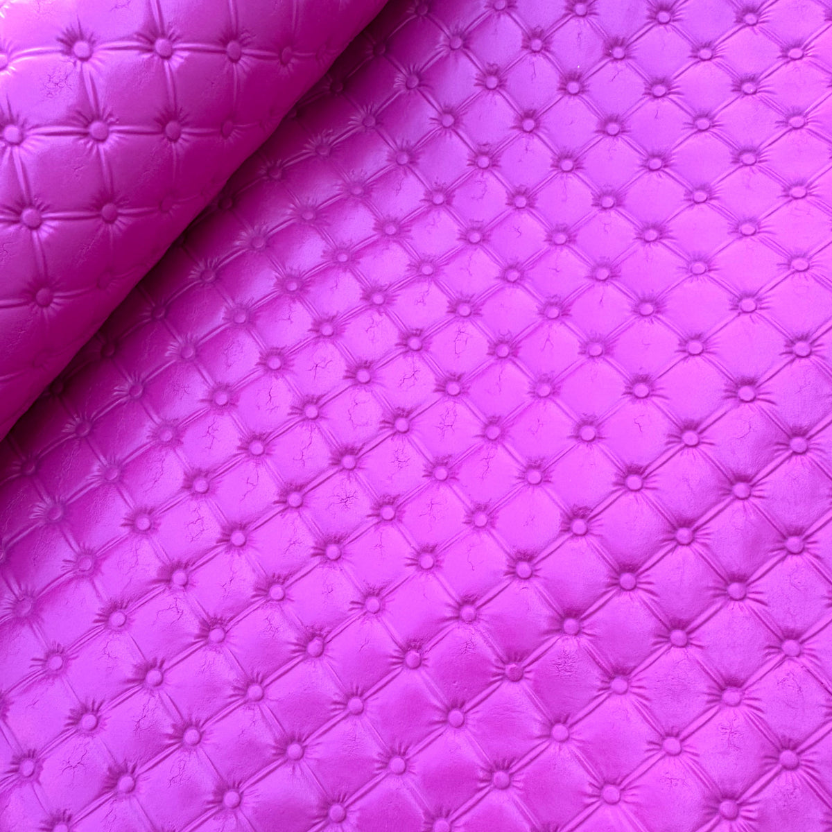 Quilted texture vinyl/faux leather pink