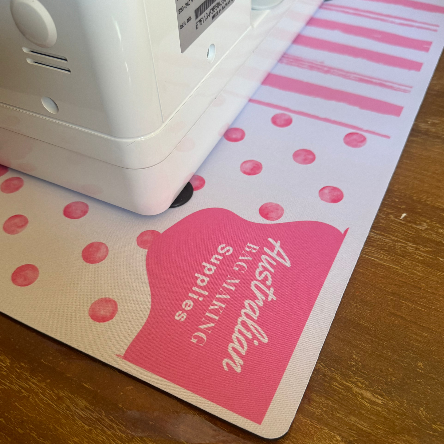 Sewing Machine Mat CUSTOM DESIGN / LOGO with matching tin