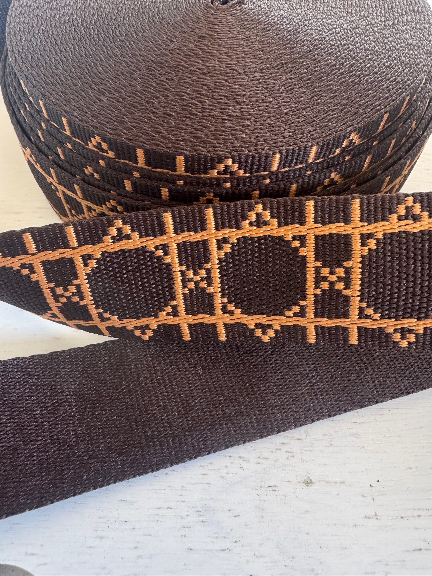 38mm Polycotton Webbing Classic pattern various colours