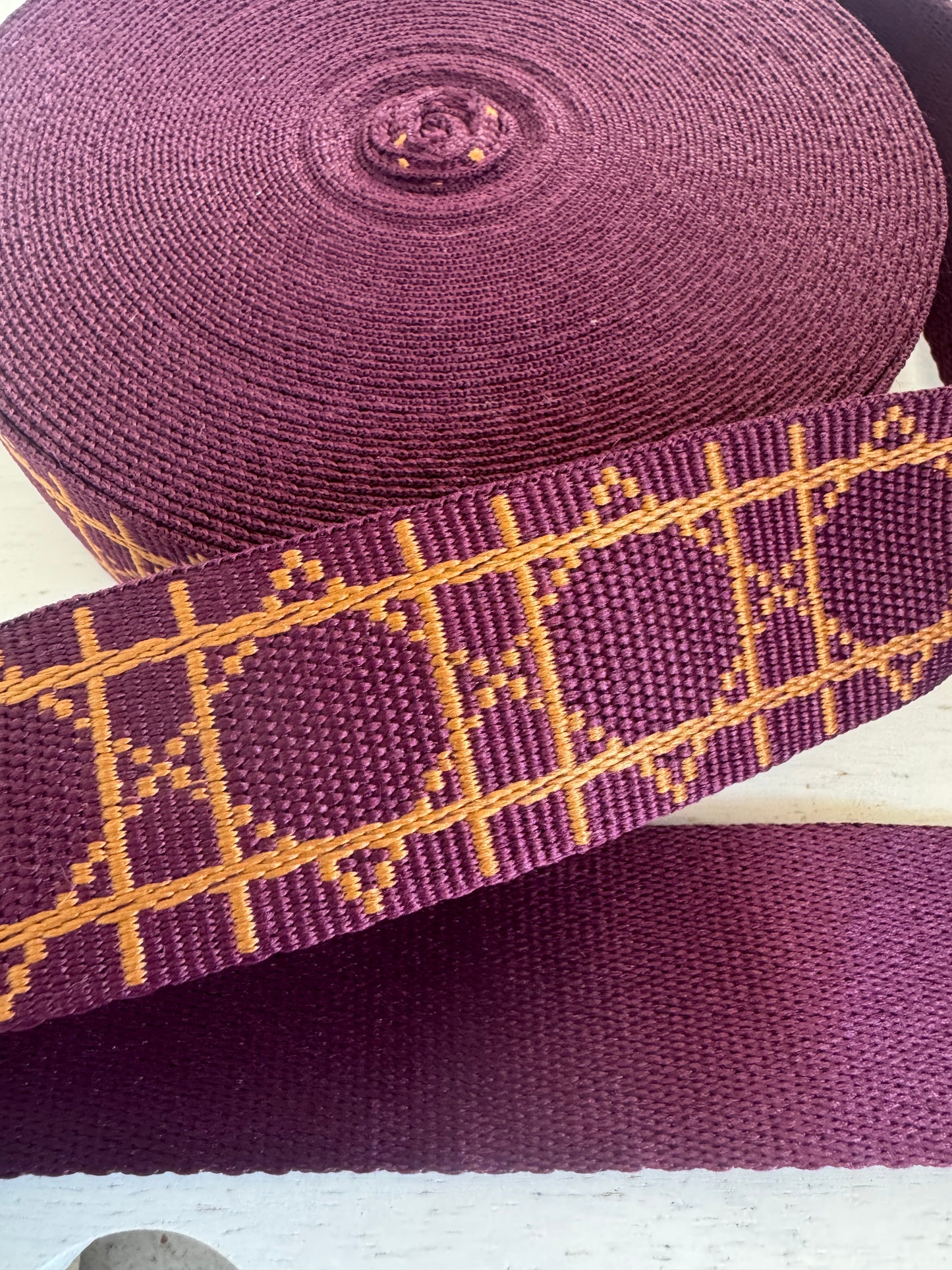 38mm Polycotton Webbing Classic pattern various colours