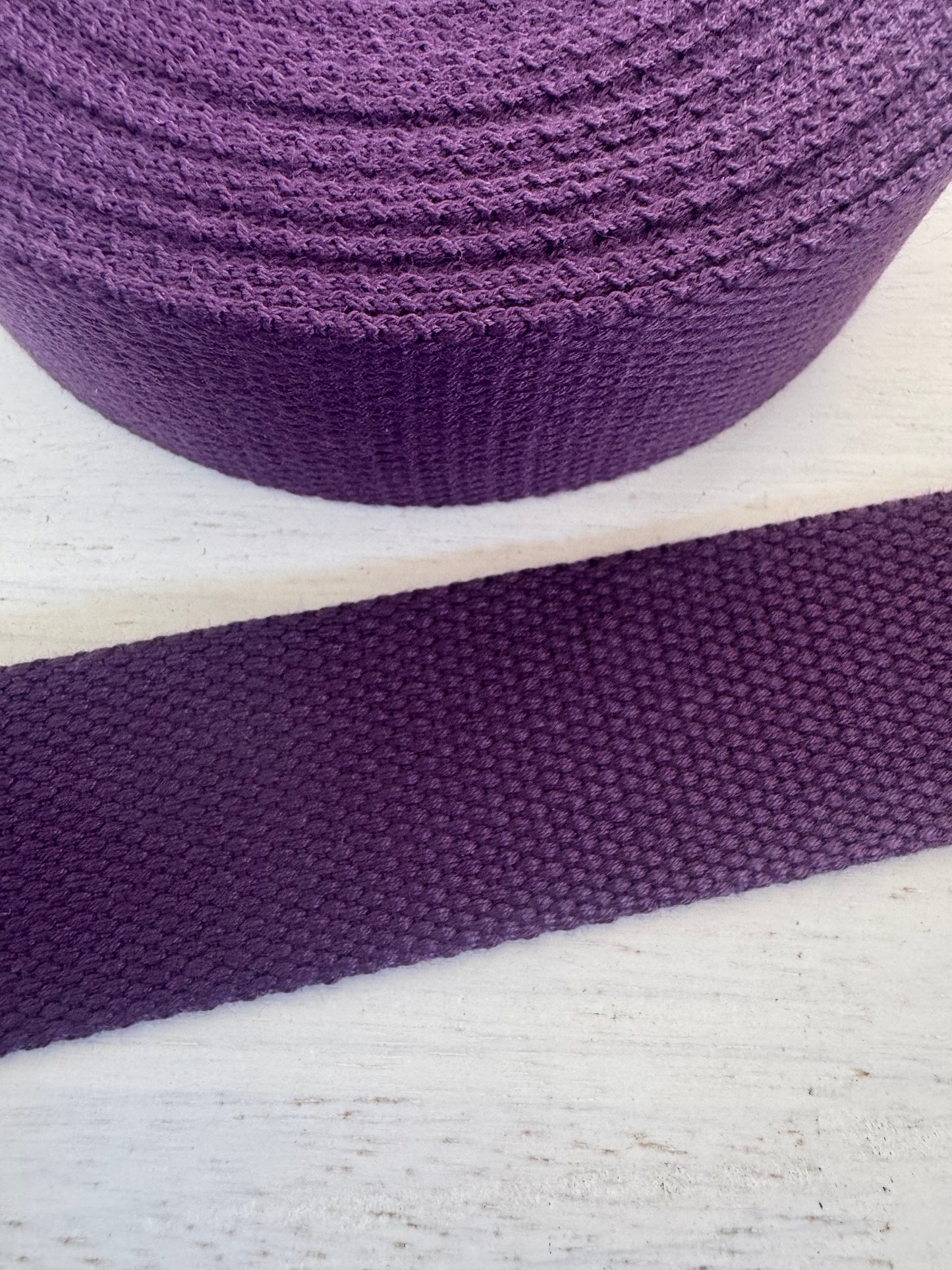 38mm Polycotton Webbing in plain colours 3m bundles