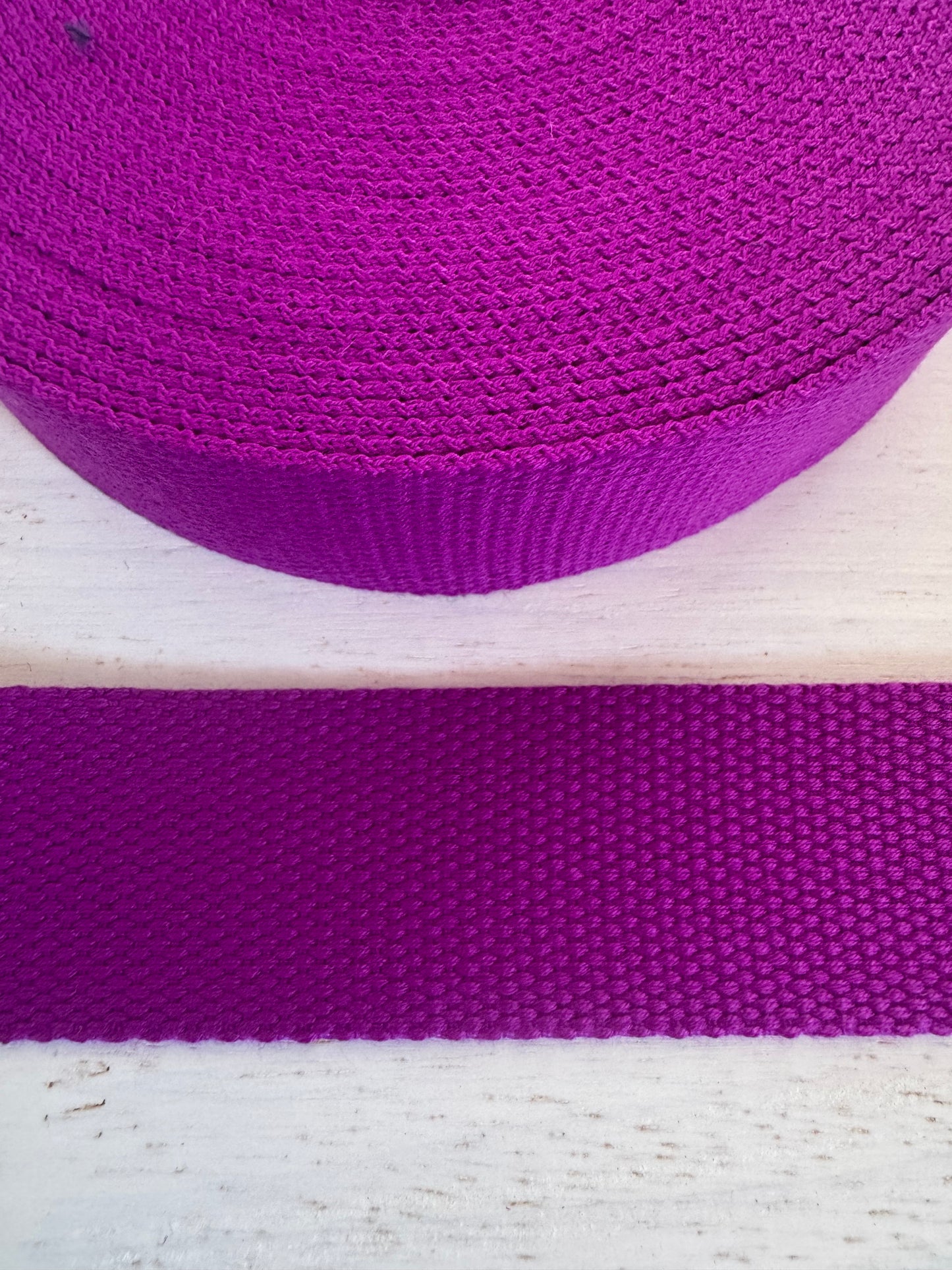 38mm Polycotton Webbing in plain colours 3m bundles
