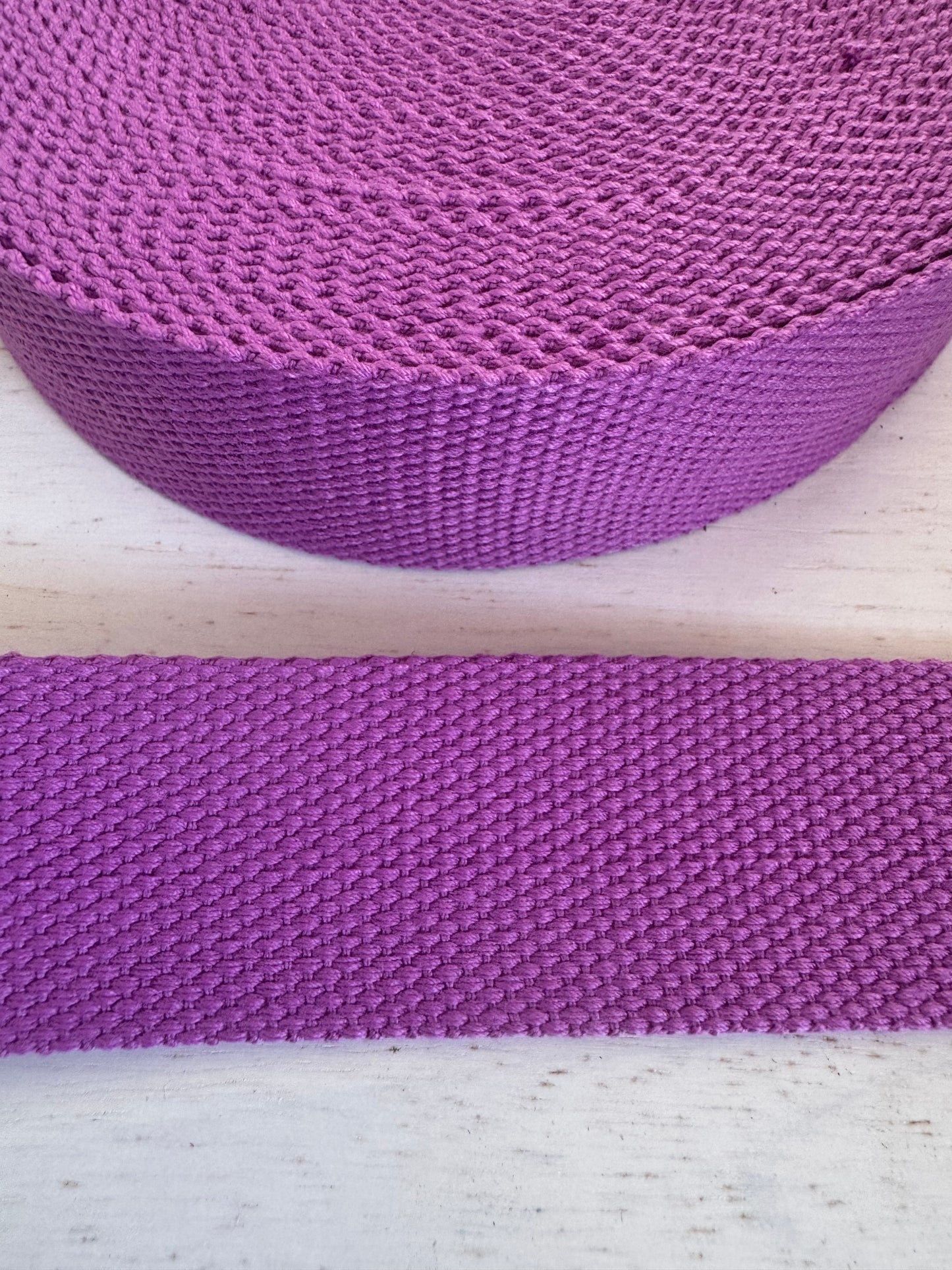 38mm Polycotton Webbing in plain colours 3m bundles