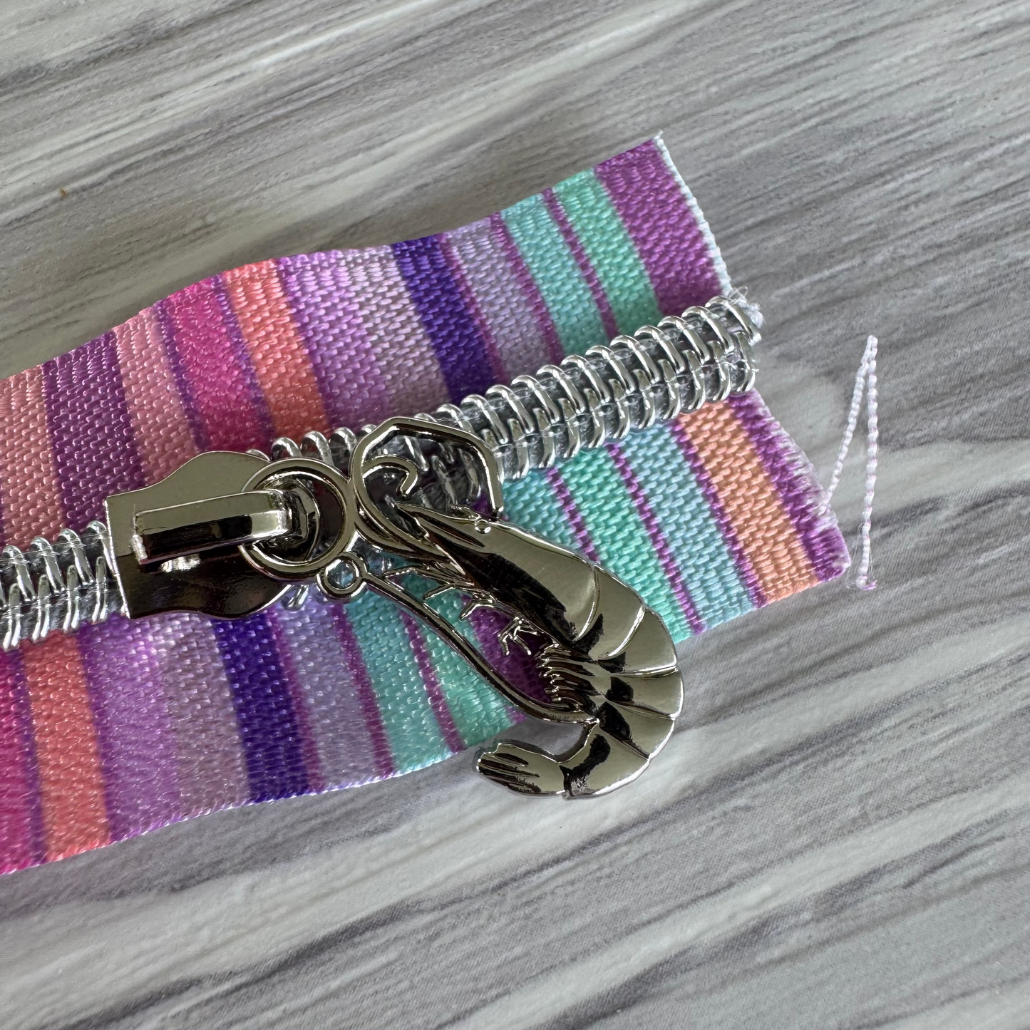 Prawns on a hook for the fishing people silver