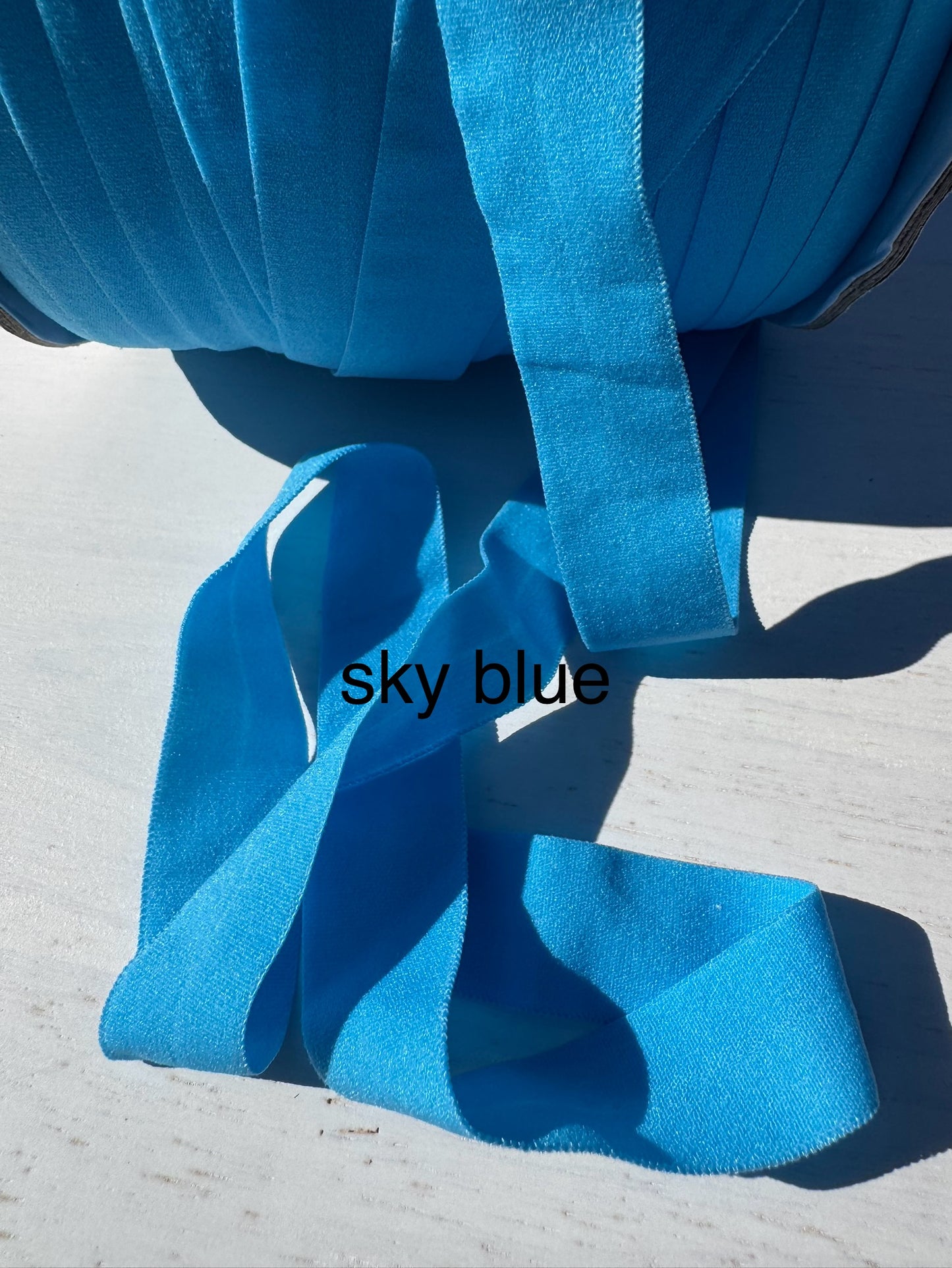 Fold Over Elastic various colours 3m bundles Matte finish