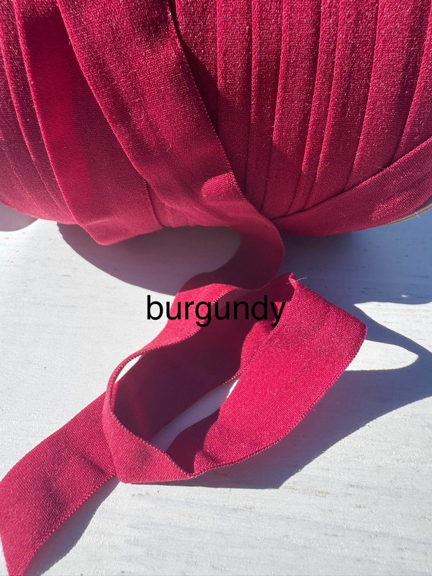 Fold Over Elastic various colours 3m bundles Matte finish