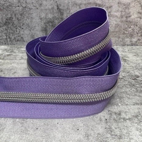 #5 zipper tape Lilac 1, 3, 5and 10 metre bundles available