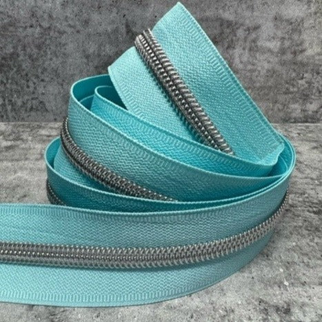 #5 zipper tape Sky blue 1, 3, 5and 10 metre bundles available