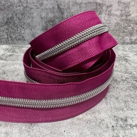 #5 zipper tape Pale Plum 1, 3, 5and 10 metre bundles available