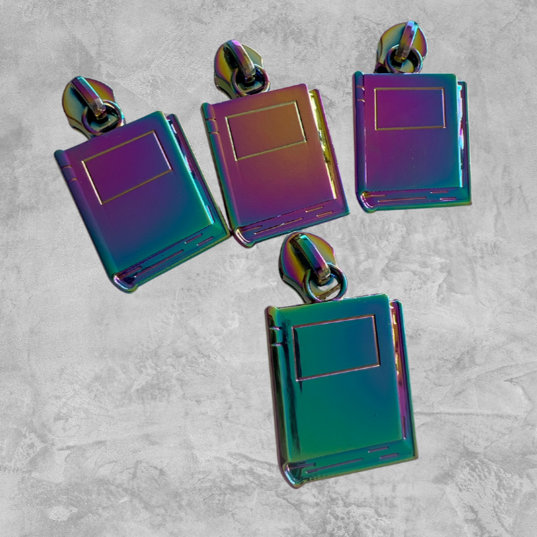 Book #5 Zipper Pull rainbow