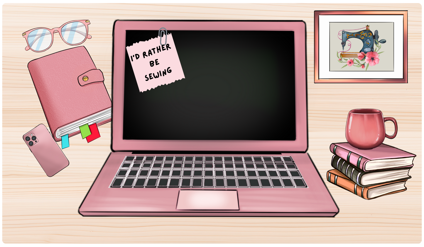 Desk Mats, for under your laptop Id rather be sewing