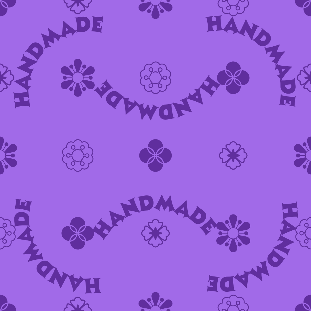 Handmade Print Twill lining Purple 150cm wide x 1 metre pre cuts