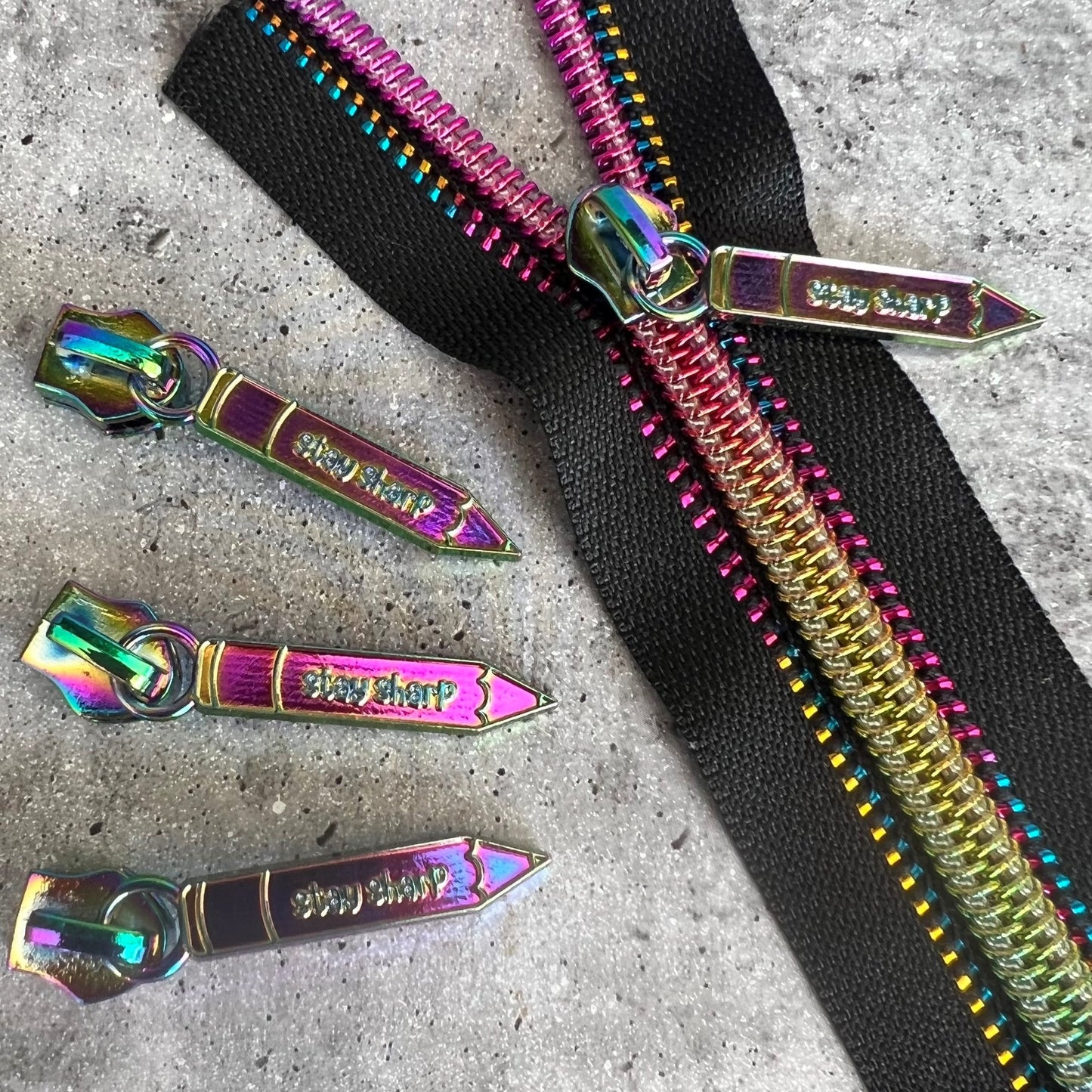#5 Stay Sharp Pencil zipper pull