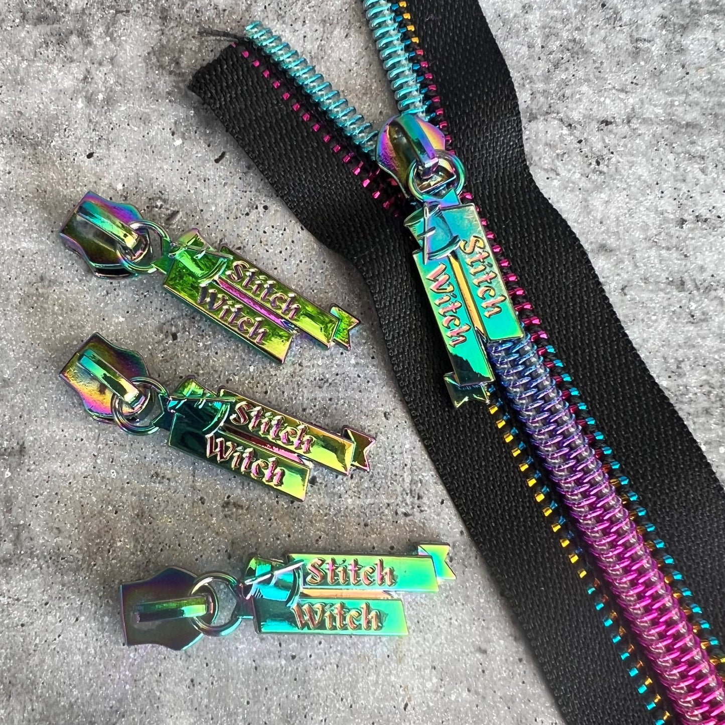 #5 Stitch Witch Zipper Pull various finishes