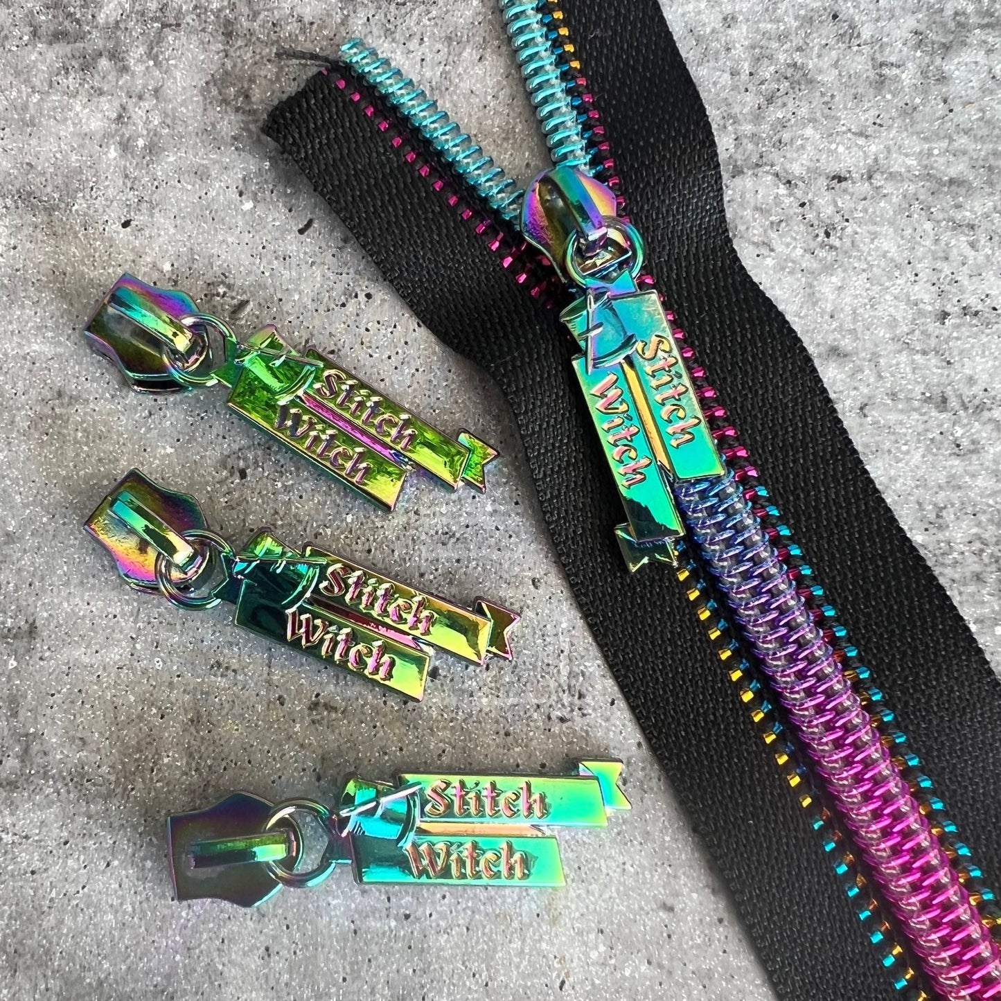 #5 Stitch Witch Zipper Pull various finishes