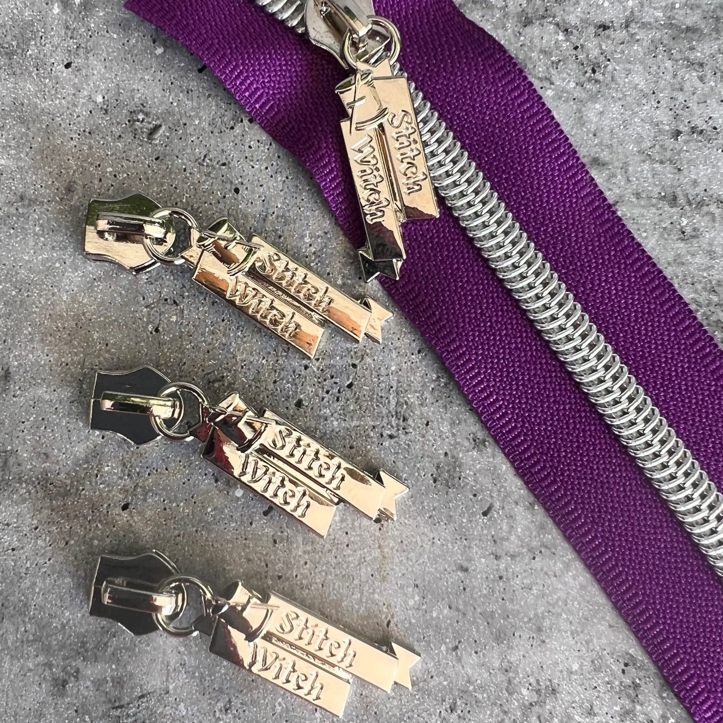 #5 Stitch Witch Zipper Pull various finishes