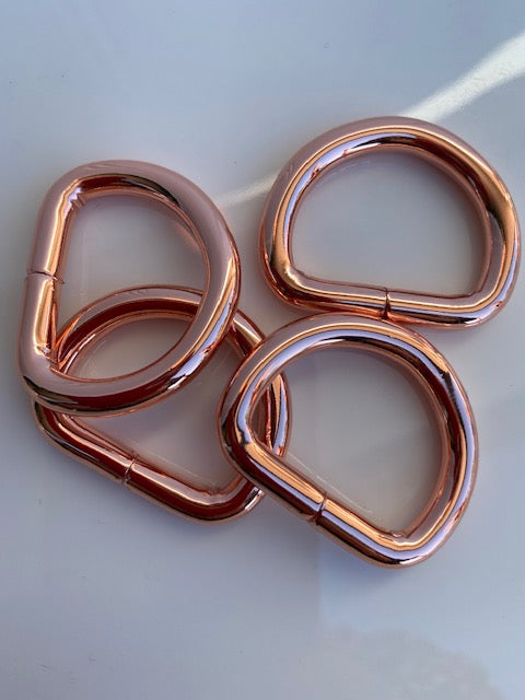D Rings 25mm Rose Gold