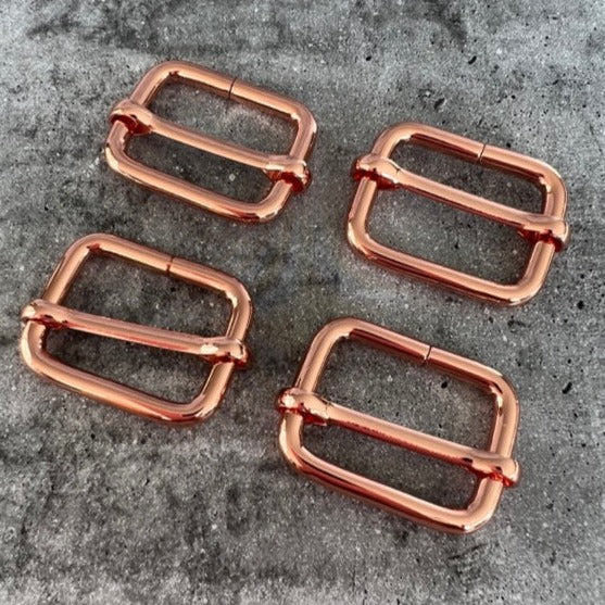 Tri Glide strap adjuster 25mm Rainbow, Silver Bronze, Gunmetal, rose gold
