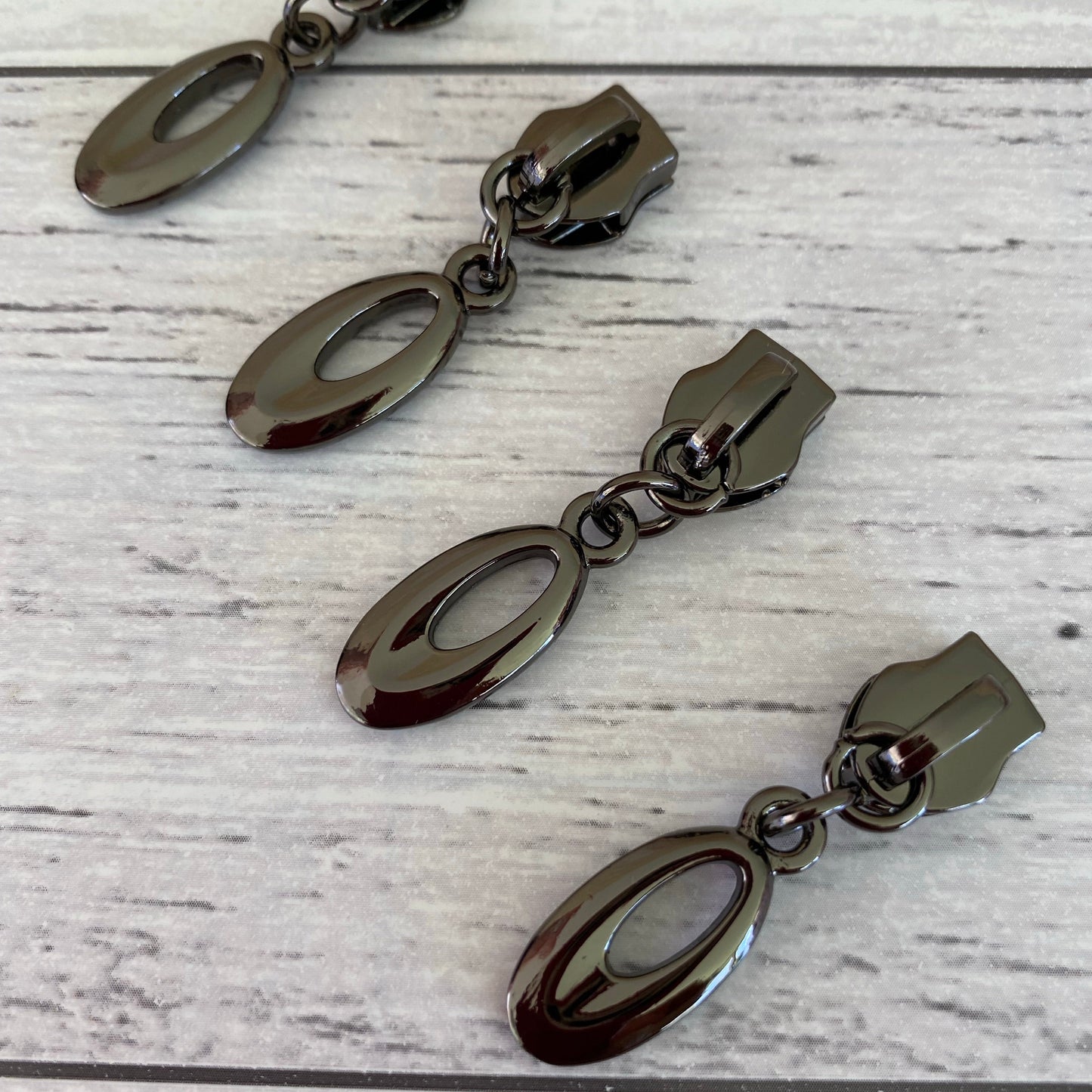 Bag making Tear drop zipper pulls #5 Gun Metal