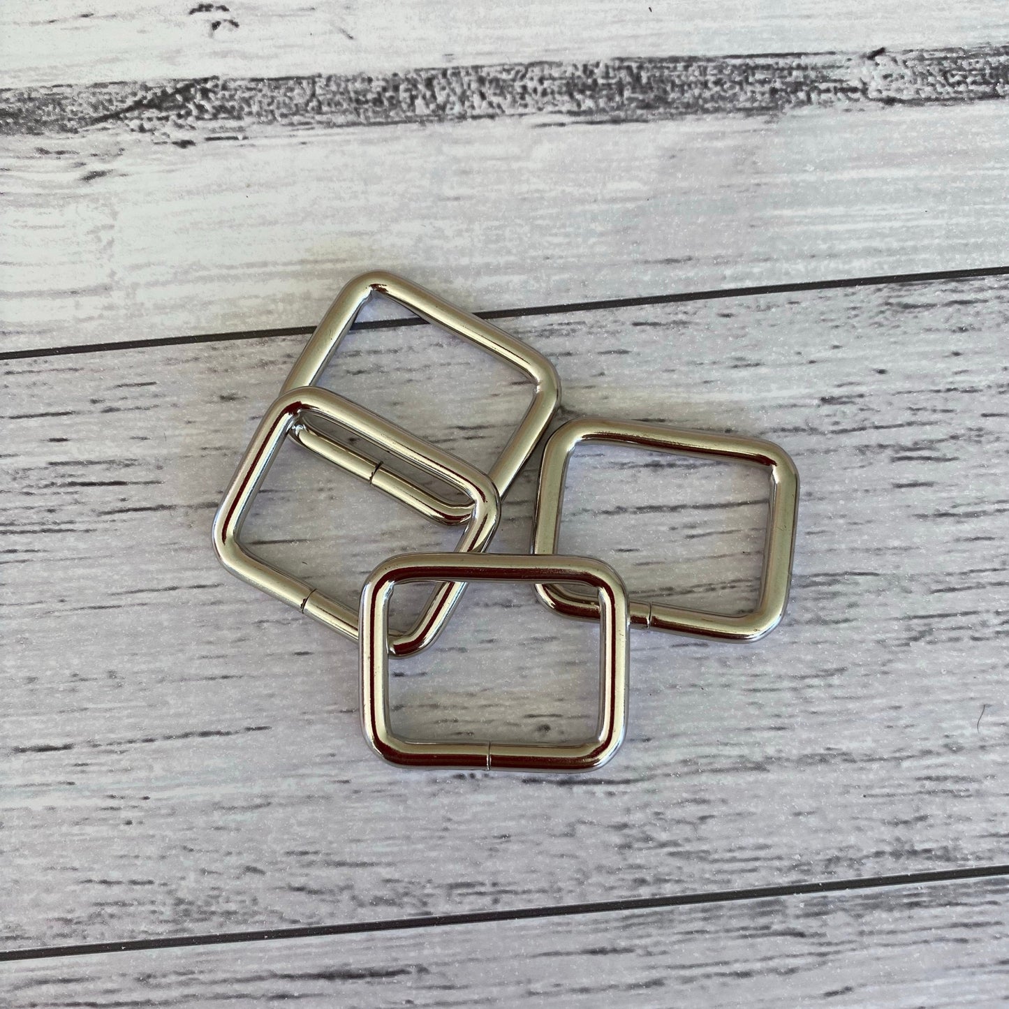 Bag Making rectangle rings 25mm Silver