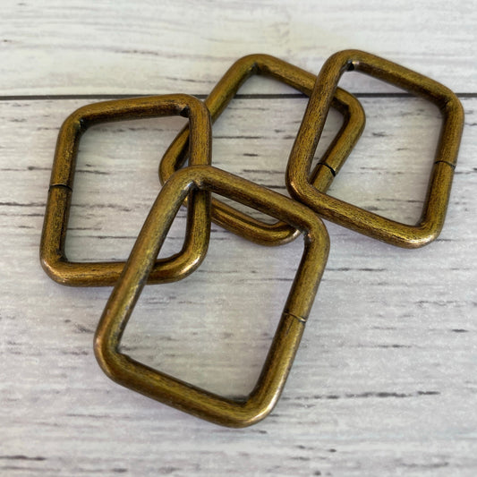 Bag Making rectangle rings 25mm Bronze