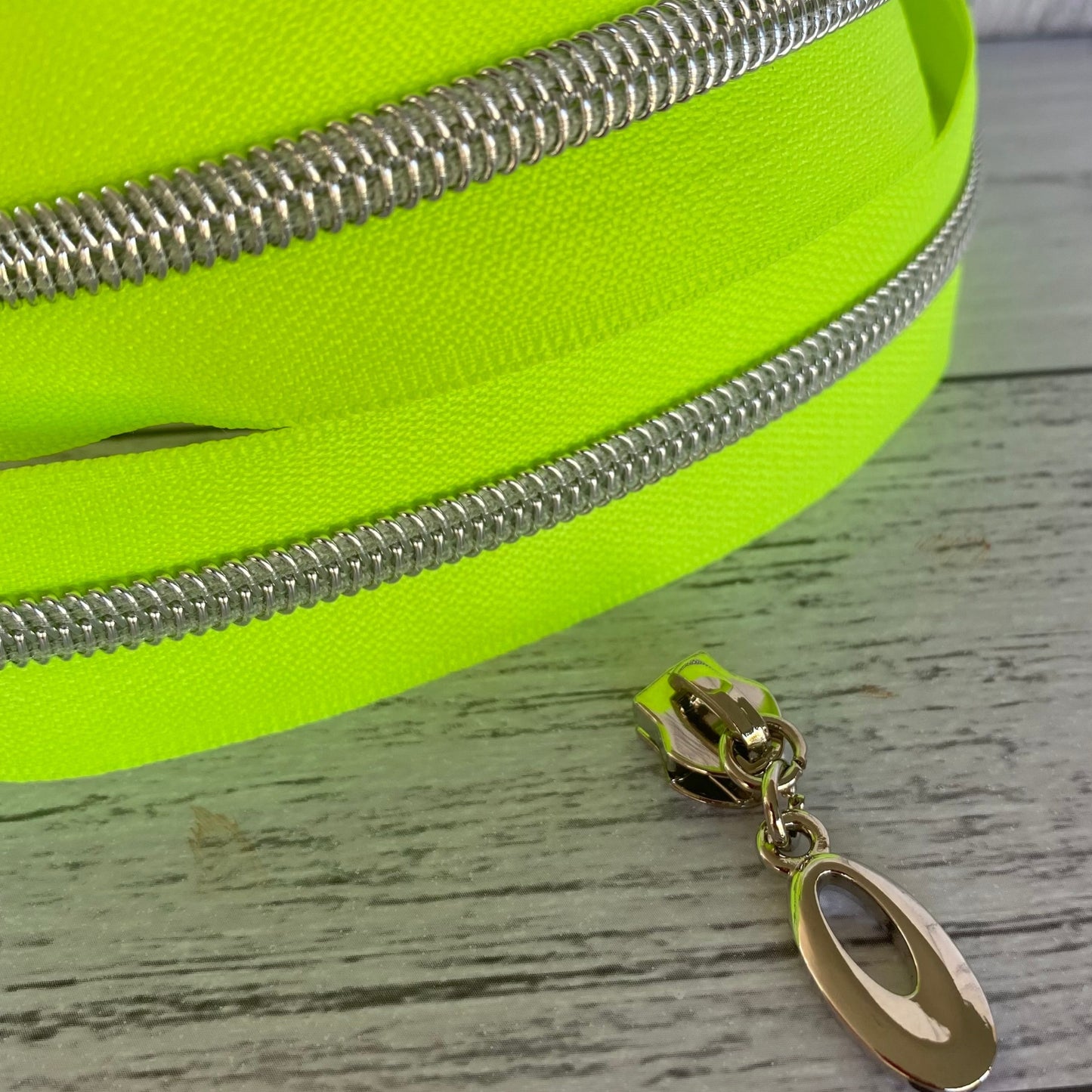 #5 zipper tape Fluro Yellow