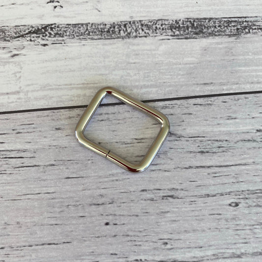 Bag Making rectangle rings 25mm Silver