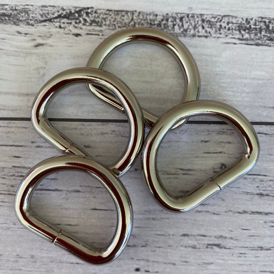 D Rings 25mm Silver