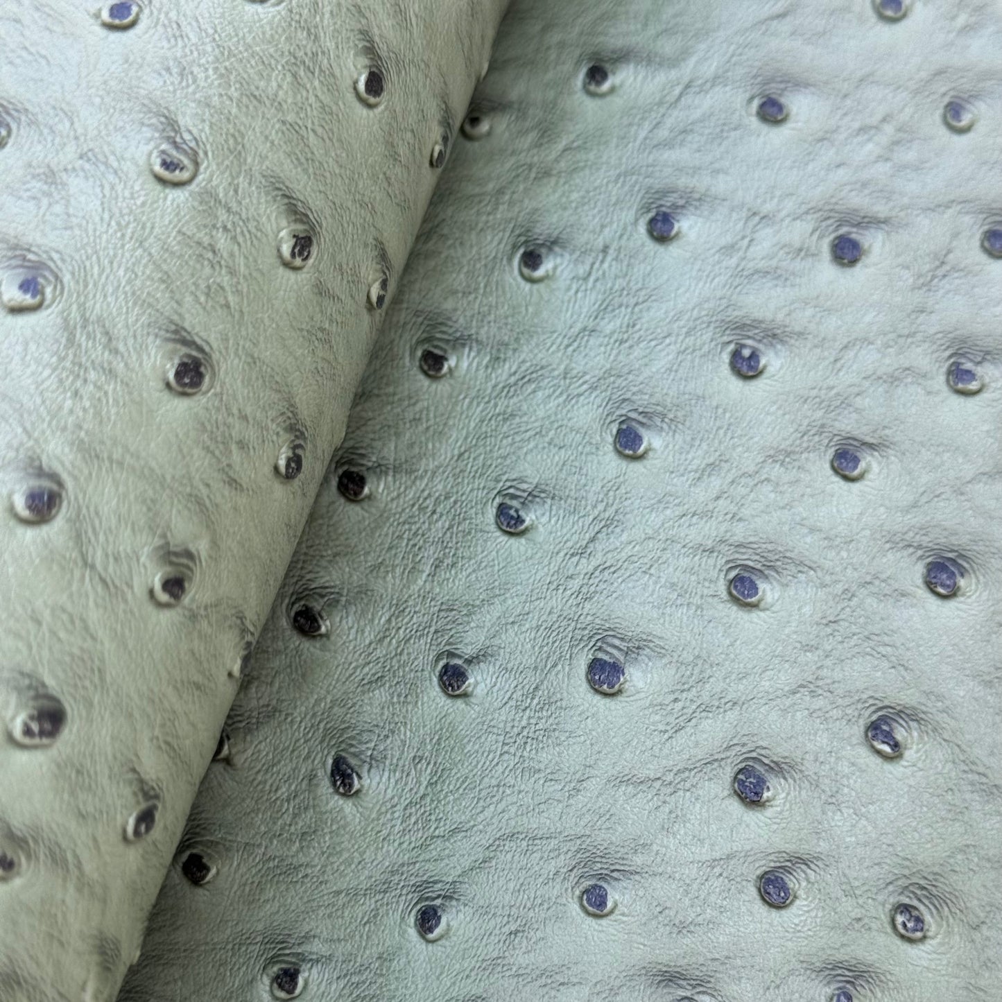Ostrich textured vinyl / faux leather green