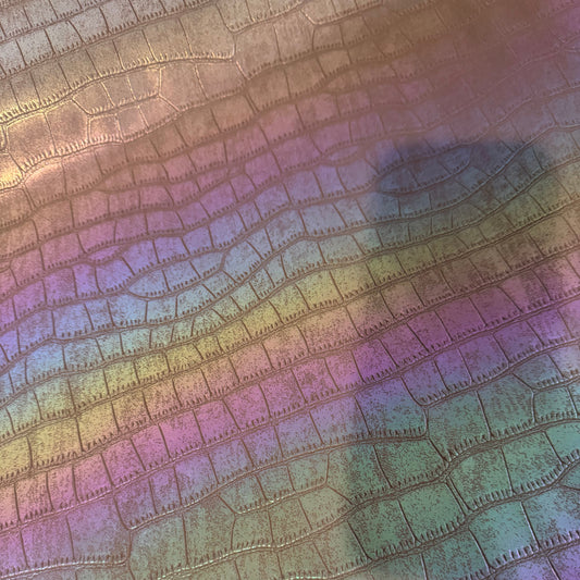 Croc texture frosted ombre muted tones