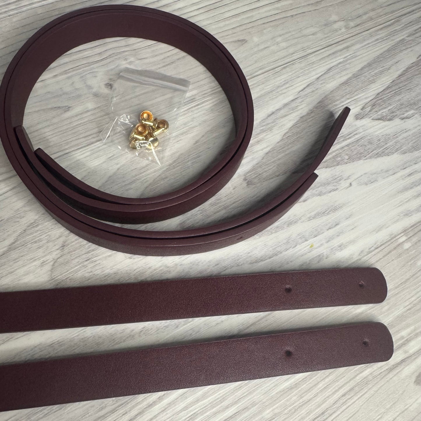 Premium Faux leather bag handles rivet in