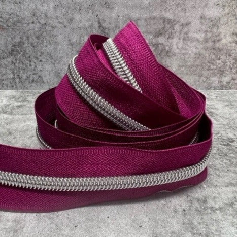 #5 zipper tape Crimson 1, 3, 5and 10 metre bundles available