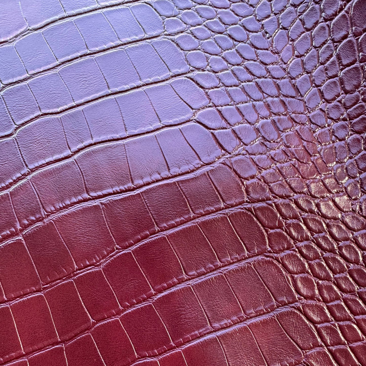 Croc texture rich burgundy