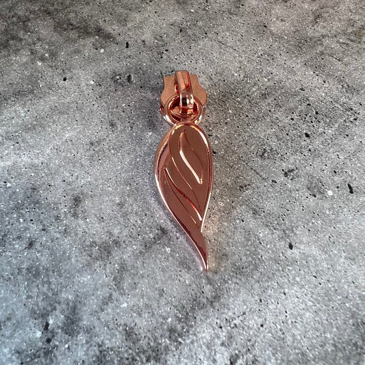 Cocoon #5 Zipper pulls in Rose Gold