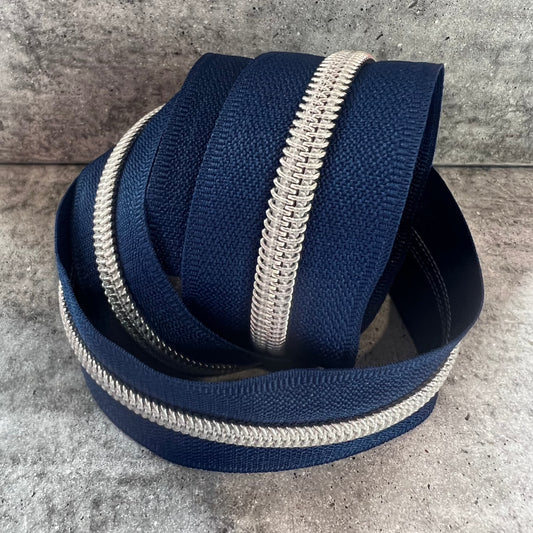#5 zipper tape Navy Blue  1, 3, 5 and 10 metre bundles available