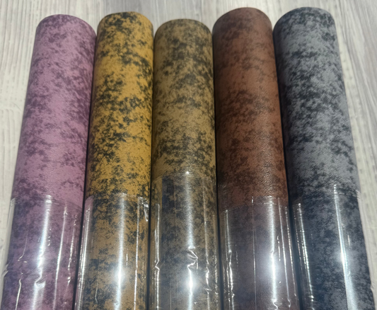 Grunge Faux Leather - sand blasted various colours