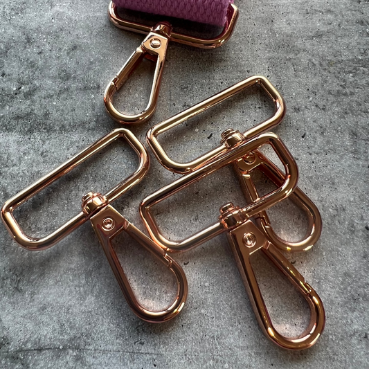 Bag making Swivel Clips 38mm Rose Gold