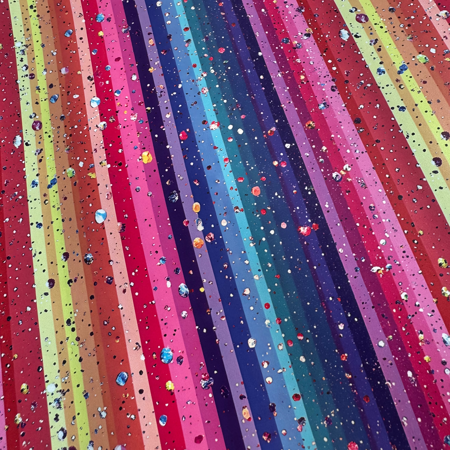 Water drop stripes  Faux Leather / vinyl