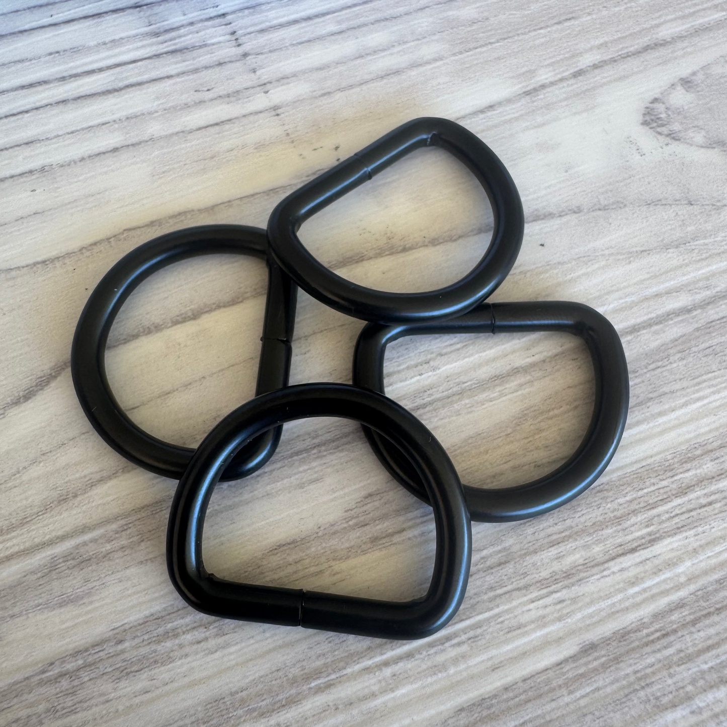 D Rings 25mm Matte Black