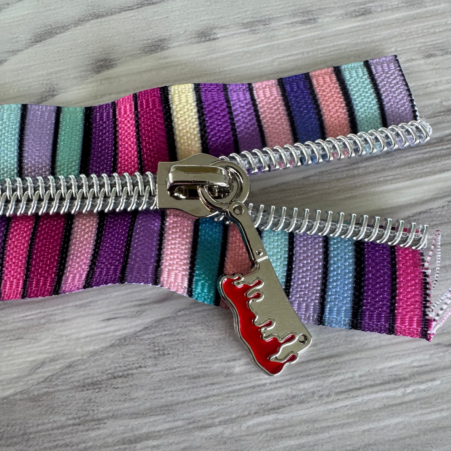 #5 Zipper Pull meat cleaver silver