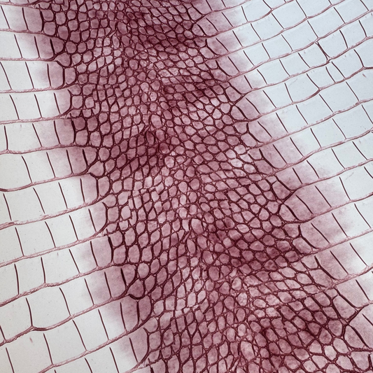 Croc texture Himalayan style dark burgundy