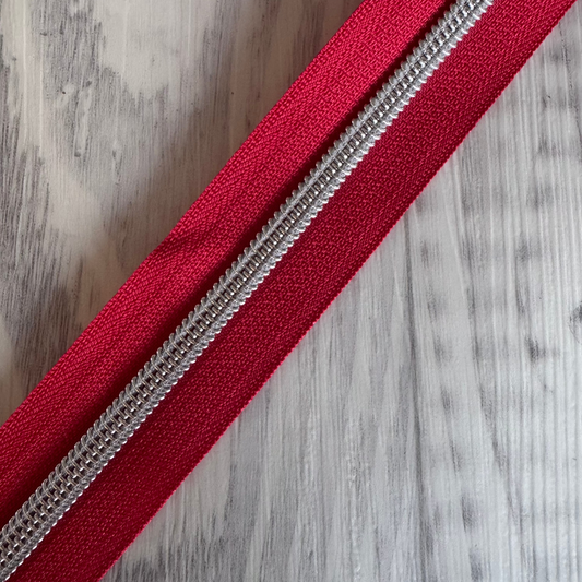 #5 red and silver