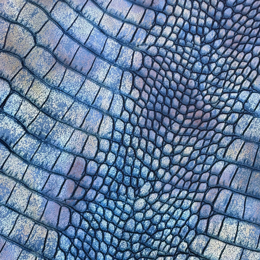 Croc texture muted navy