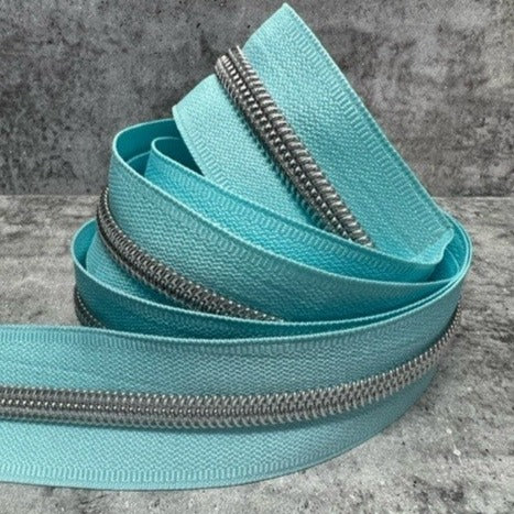 #5 zipper tape Sky blue  1, 3, 5and 10 metre bundles available
