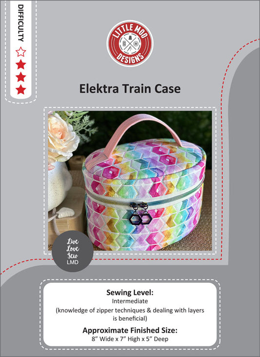 Little Moo Designs Elektra Train Case Printed pattern