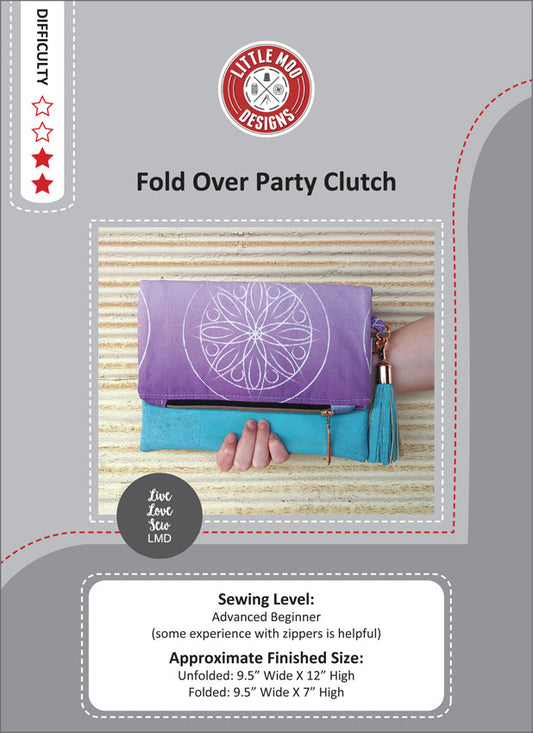 Little Moo Designs Fold Over Party Clutch printed patterns