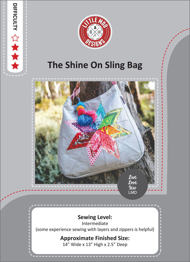 Little Moo Designs The Shine on Sling printed pattern Australian Bag