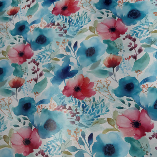 Watercolour Blue  Faux Leather / vinyl