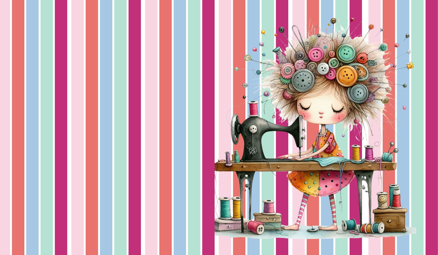 Makers Mat Quirky girl plum